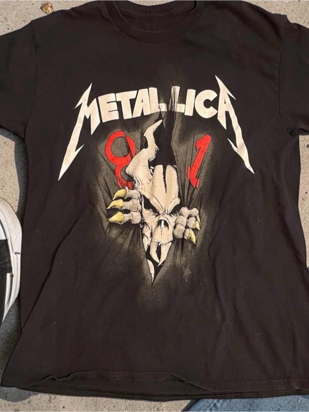 Metallica 40th Anniversary “Ripper” Black T-Shirt Medium Pre-Owned Band Tee
